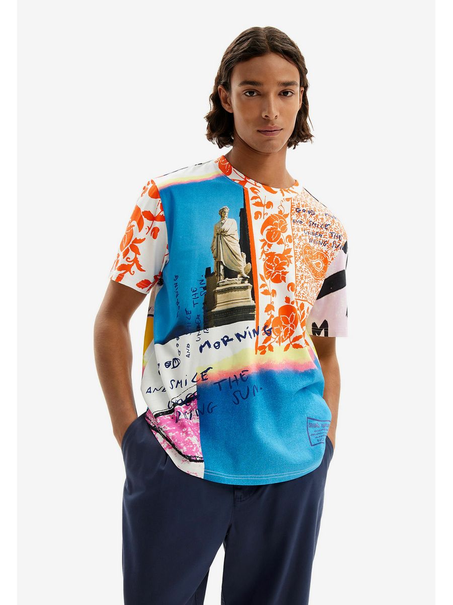 

Футболка мужская Desigual DE122O07W разноцветная M, Разноцветный, DE122O07W