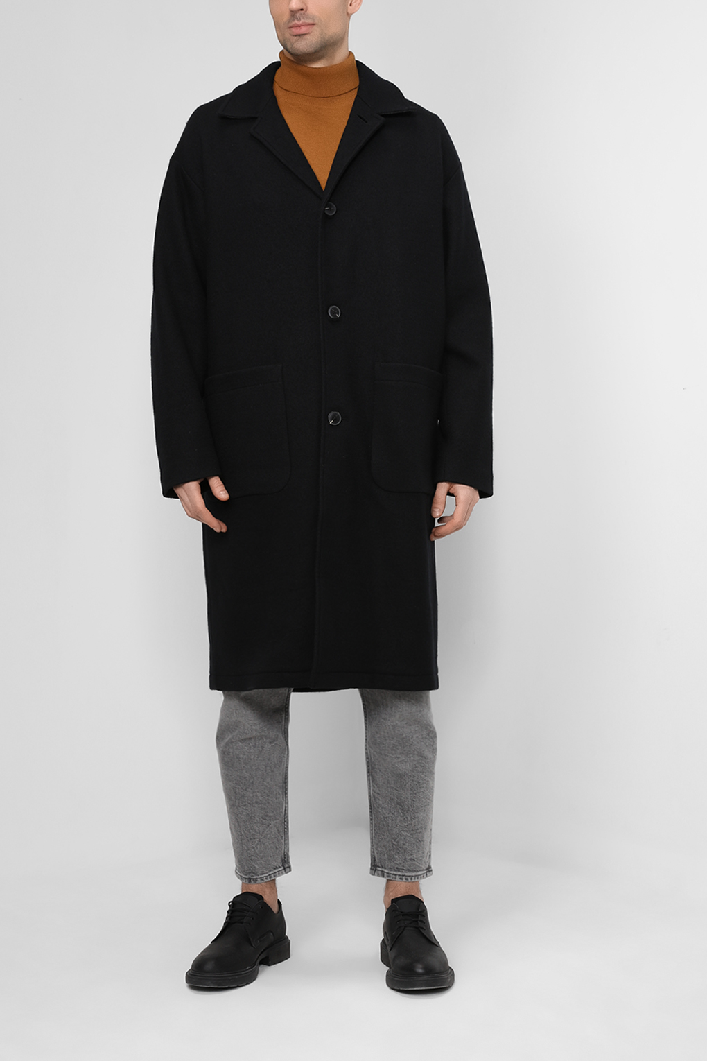 Пальто мужское Marc O’Polo 229 6201 71012 черное 50 RU