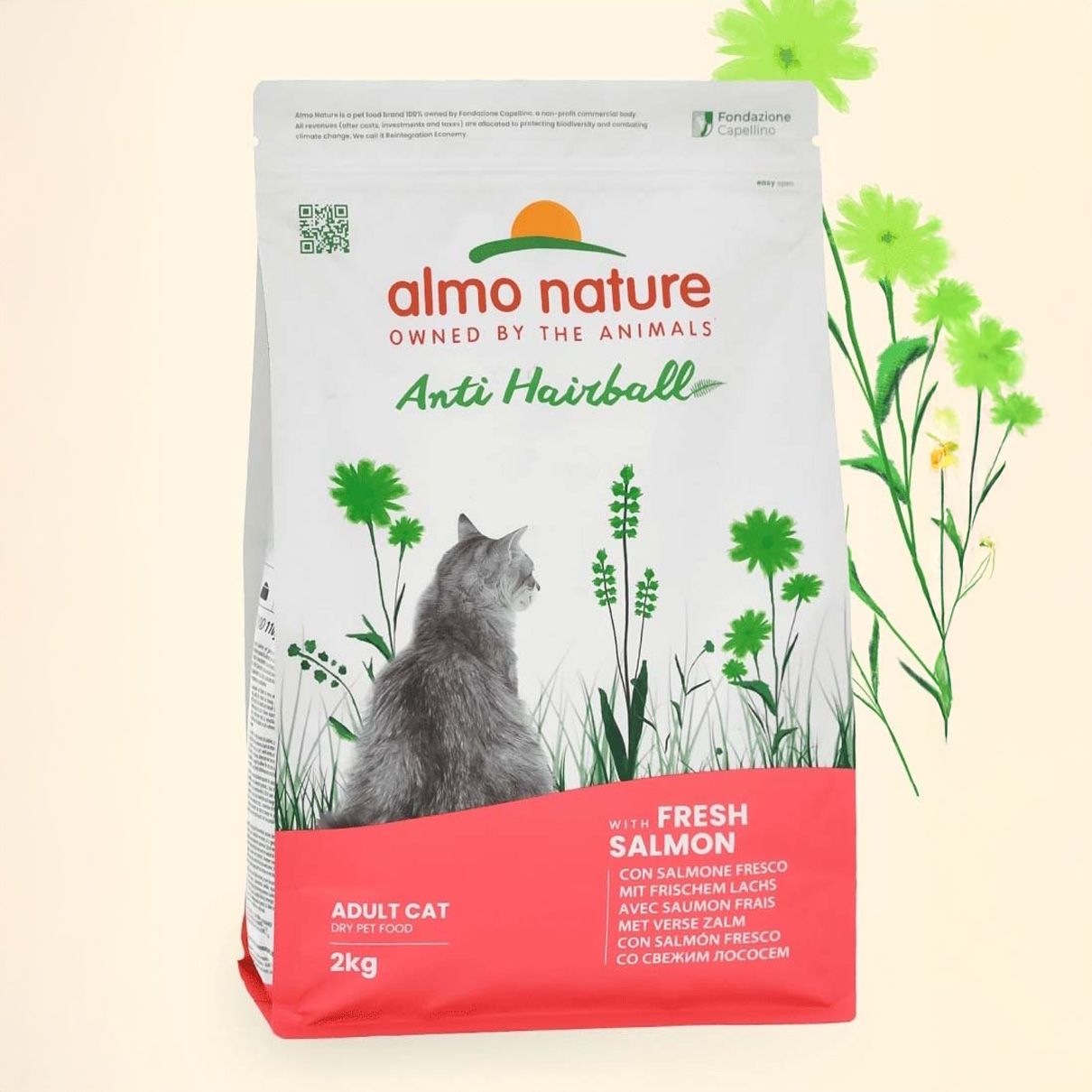 Сухой корм Almo Nature HolistiС с лососем для выведения шерсти из желудка для кошек 400 г 890₽