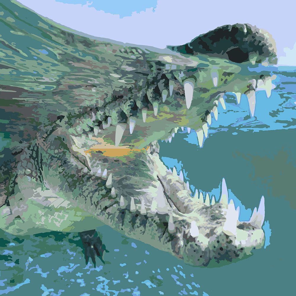 

Картина по номерам Красиво Красим Гребнистый крокодил, 70 х 70 см, Гребнистый крокодил