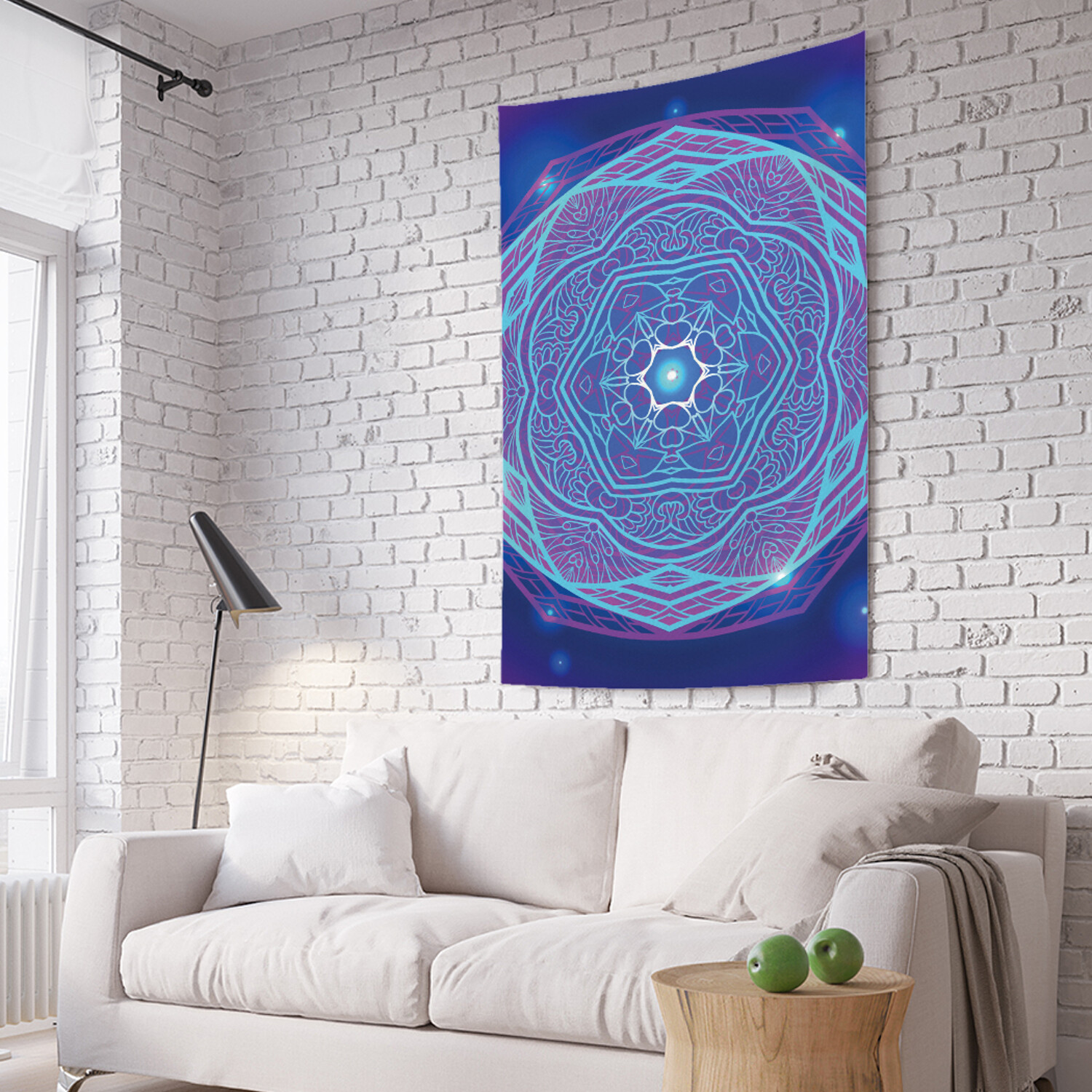 

Вертикальное фотопанно на стену JoyArty Неоновая мандала 150x200 см, Неоновая мандала