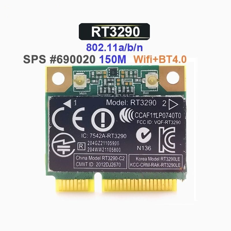 

Приемник Wi-Fi NoBrand Mini PCI-e 802.11n, Зеленый;белый
