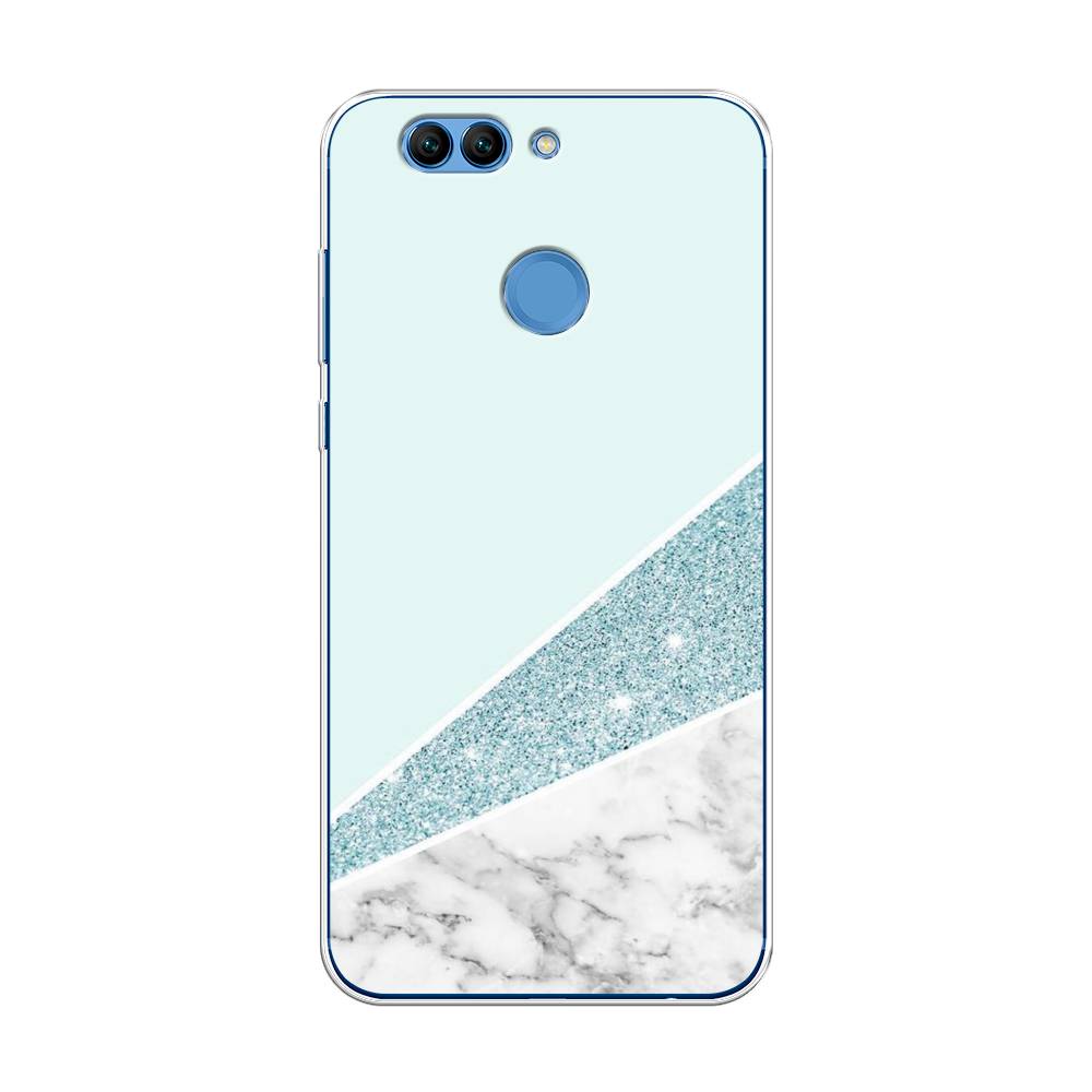 

Чехол Awog на Huawei Nova 2 Plus "Мрамор с голубыми блестками", Разноцветный, 63050-3