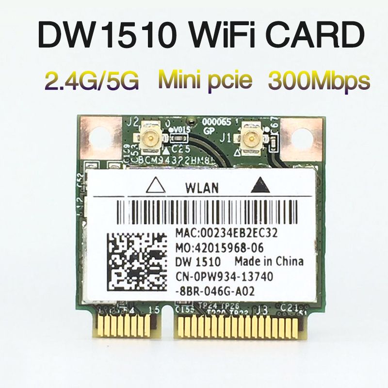 

Приемник Wi-Fi NoBrand для компьютера Mini PCI-e 802.11a; 802.11g; 802.11n, Зеленый;белый