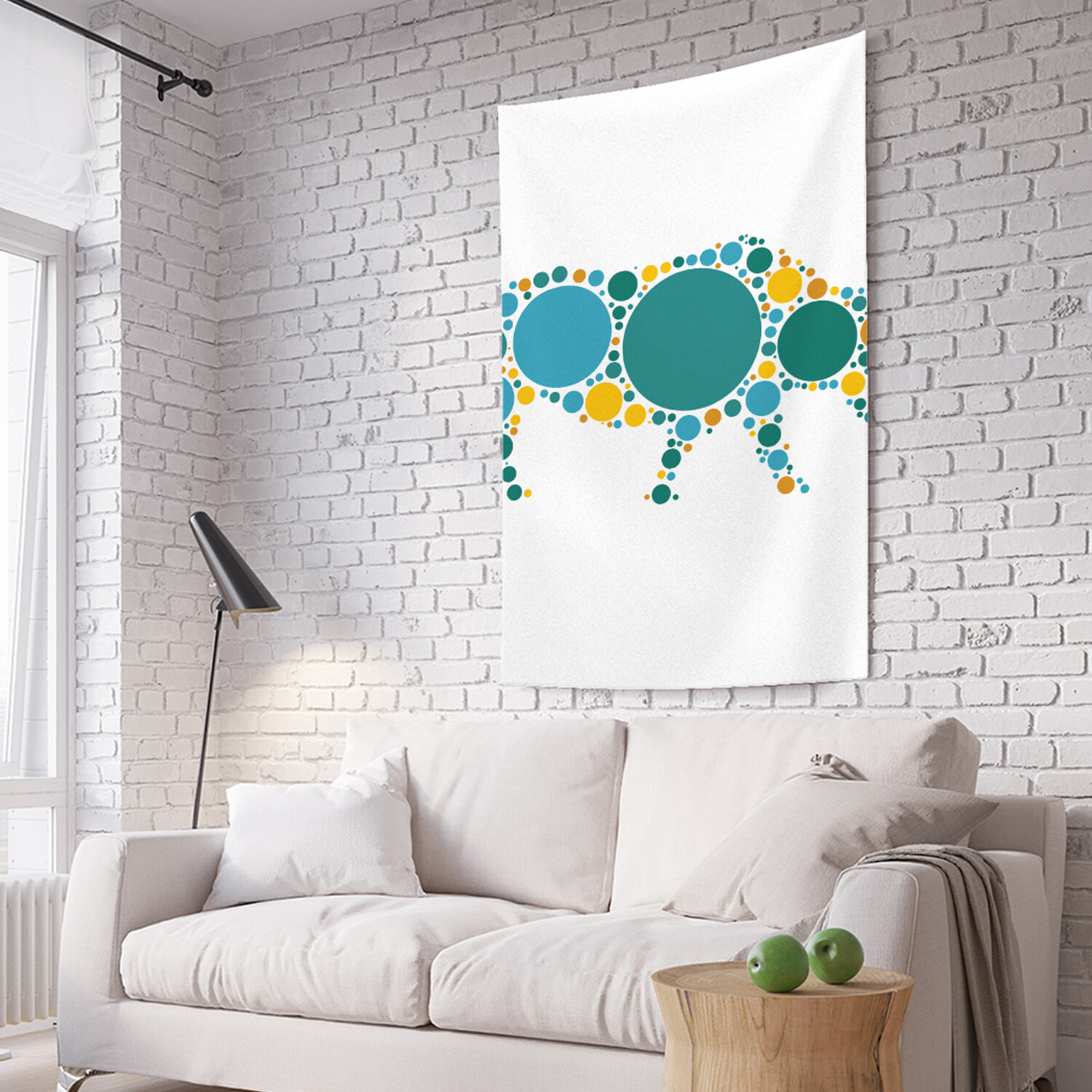 

Вертикальное фотопанно на стену JoyArty Носорог в кругах 150x200 см, Носорог в кругах