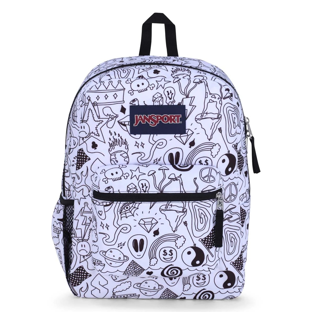 

Рюкзак унисекс JanSport Cross Town 8o8, 42x32x14 см, Белый;черный, Cross Town