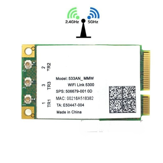 

Приемник Wi-Fi NoBrand Mini PCI-e 802.11a; 802.11b; 802.11g; 802.11n
