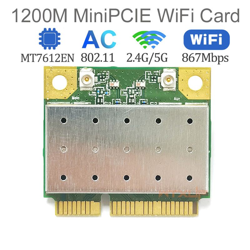 

Приемник Wi-Fi NoBrand для компьютера Mini PCI-e 802.11ac, Зеленый;белый