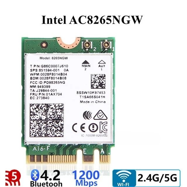 

Приемник Wi-Fi NoBrand AC8265 8265NGW, 867 Мбит/с, 2,4/5 ГГц