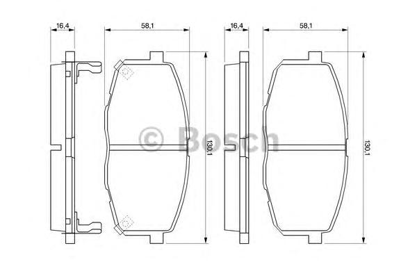 

Тормозные колодки Bosch передние дисковые для Hyundai I30/Kia Carens, Ceed 2002- 986424811