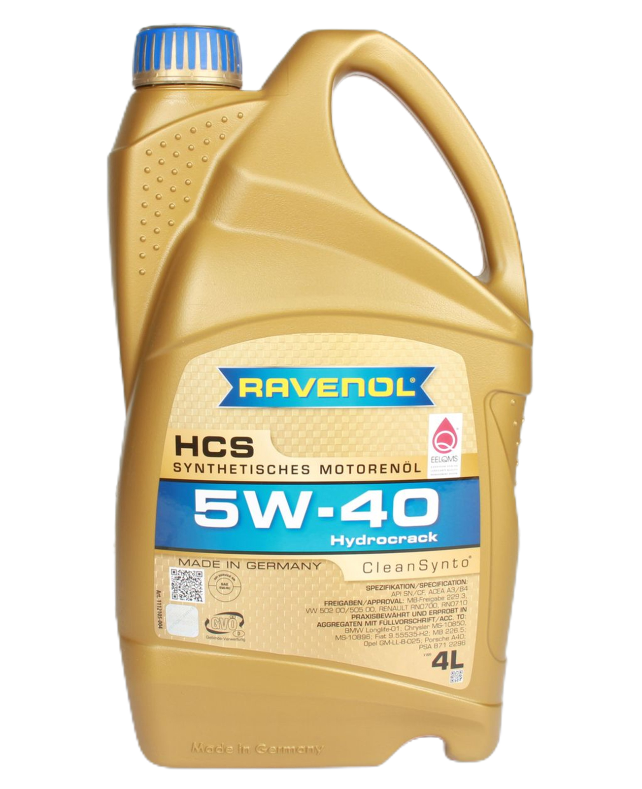 

Моторное масло Ravenol HCS 5W40 4л