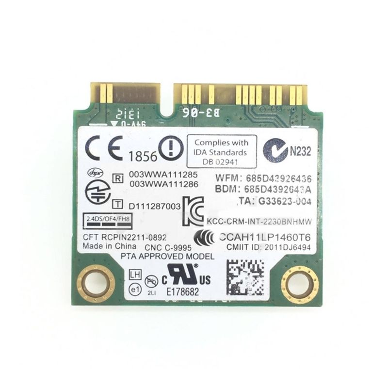 

Приемник Wi-Fi NoBrand для ноутбука Mini PCI-e 802.11b; 802.11g; 802.11n, Зеленый;белый