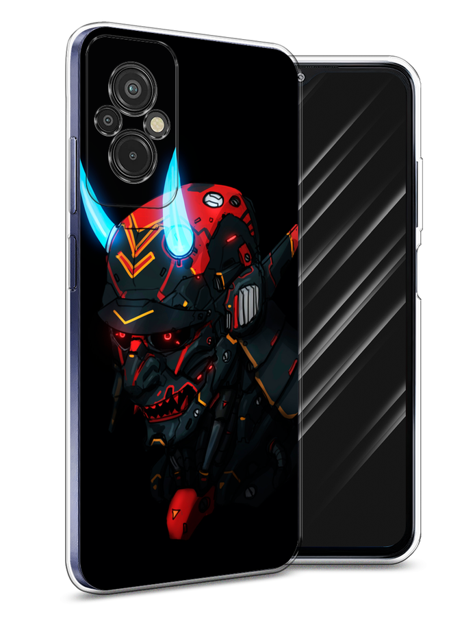 

Чехол Awog на Xiaomi Redmi 11 Prime 4G "Неоновый самурай", Черный;красный;голубой, 316850-6