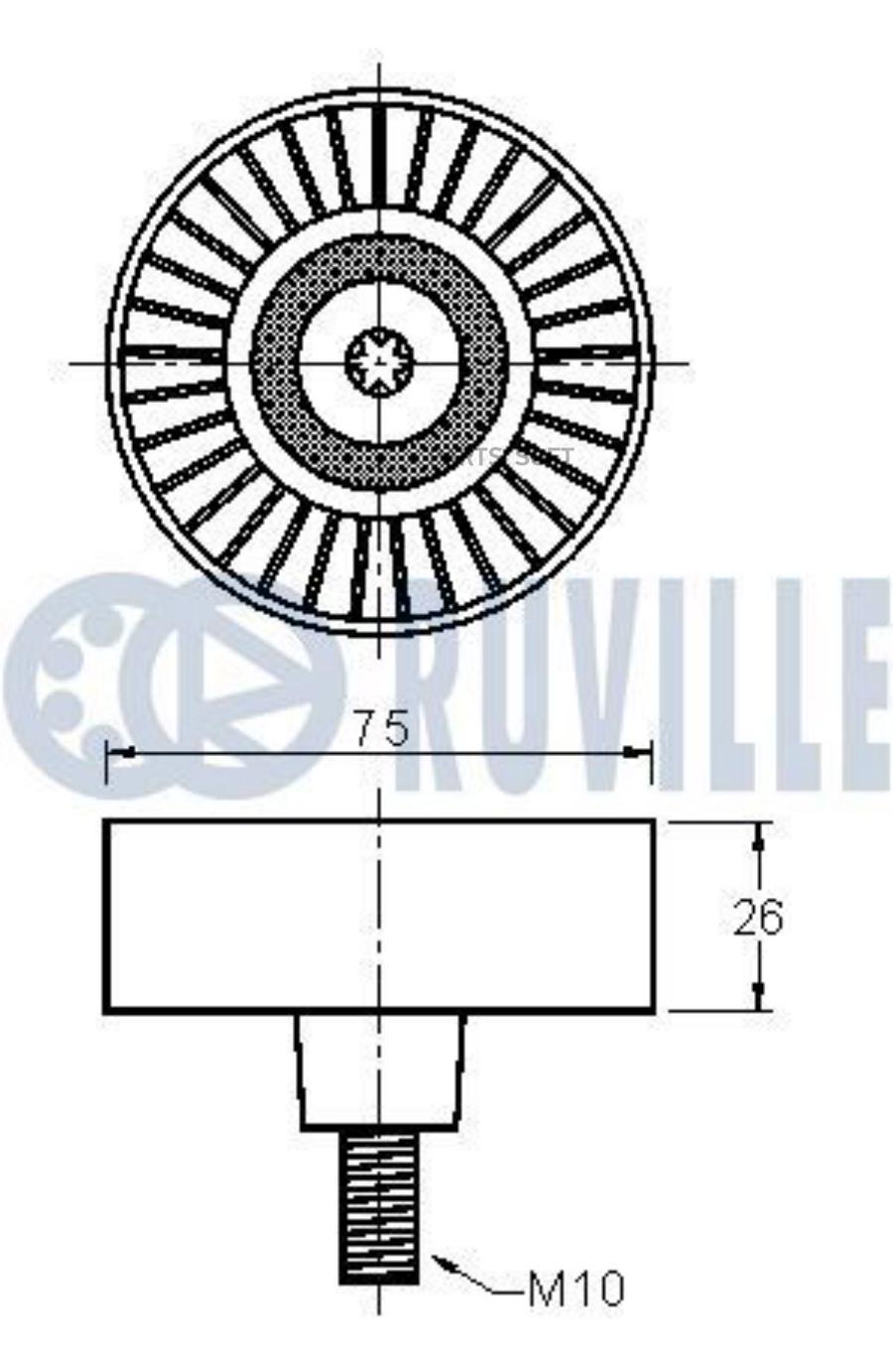 

Ролик Руч.Ремня Audi A4,A5,A6,A8,Q7 2.8-3.2fsi 04=> Ruville арт. 541479