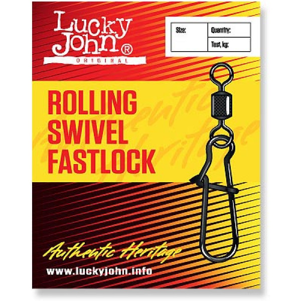 

Вертлюг Lucky John c карабином 5025-010, Черный, 5025