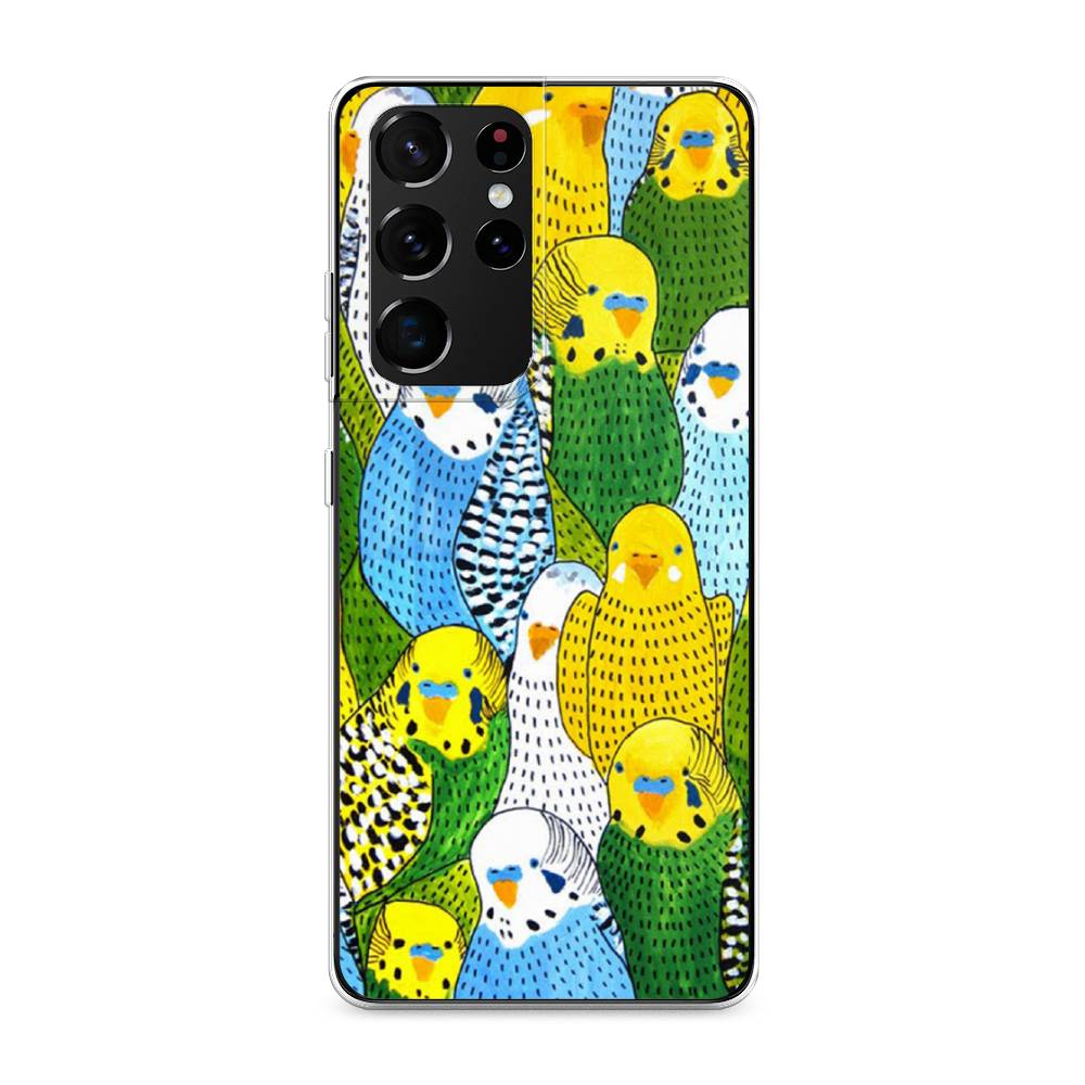 

Чехол Awog на Samsung Galaxy S21 Ultra / Самсунг S21 Ultra "Попугаи", Разноцветный, 2102250-1