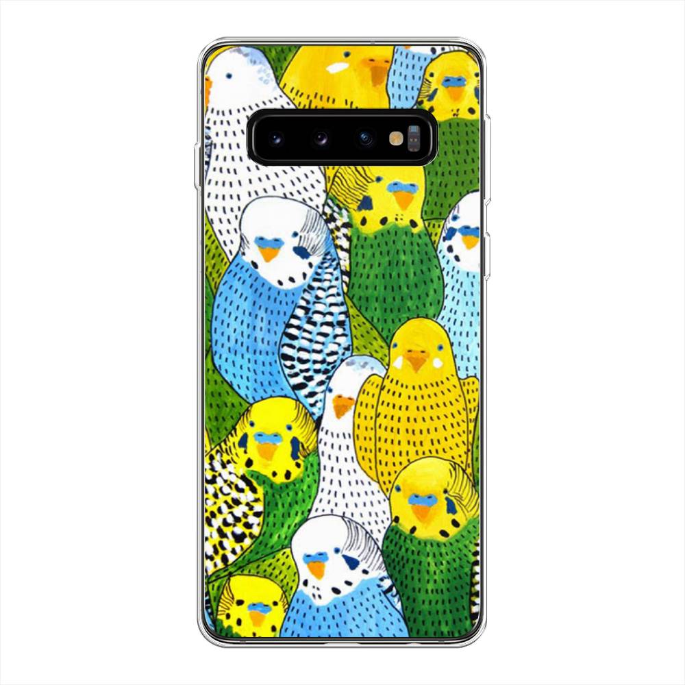 

Чехол Awog на Samsung Galaxy S10 Plus "Попугаи", Разноцветный, 27150-1