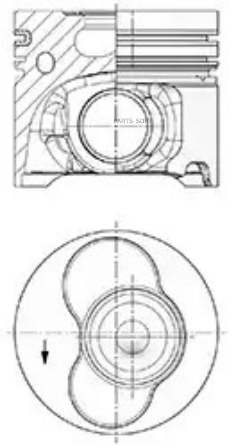 

Поршень KOLBENSCHMIDT 41091600 dm.81x2.5x2x3 STD