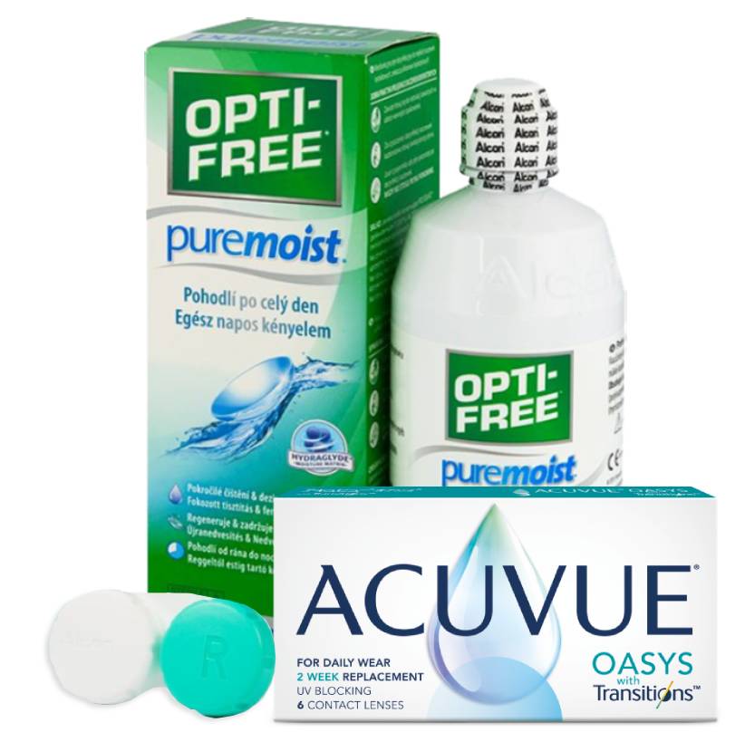 

Набор линзы Acuvue Oasys with transitions 6 линз R 8.4 -9,00 + Opti-Free Pure Moist 300, Oasys with transitions 6 линз + Opti-Free Pure Moist 300 мл