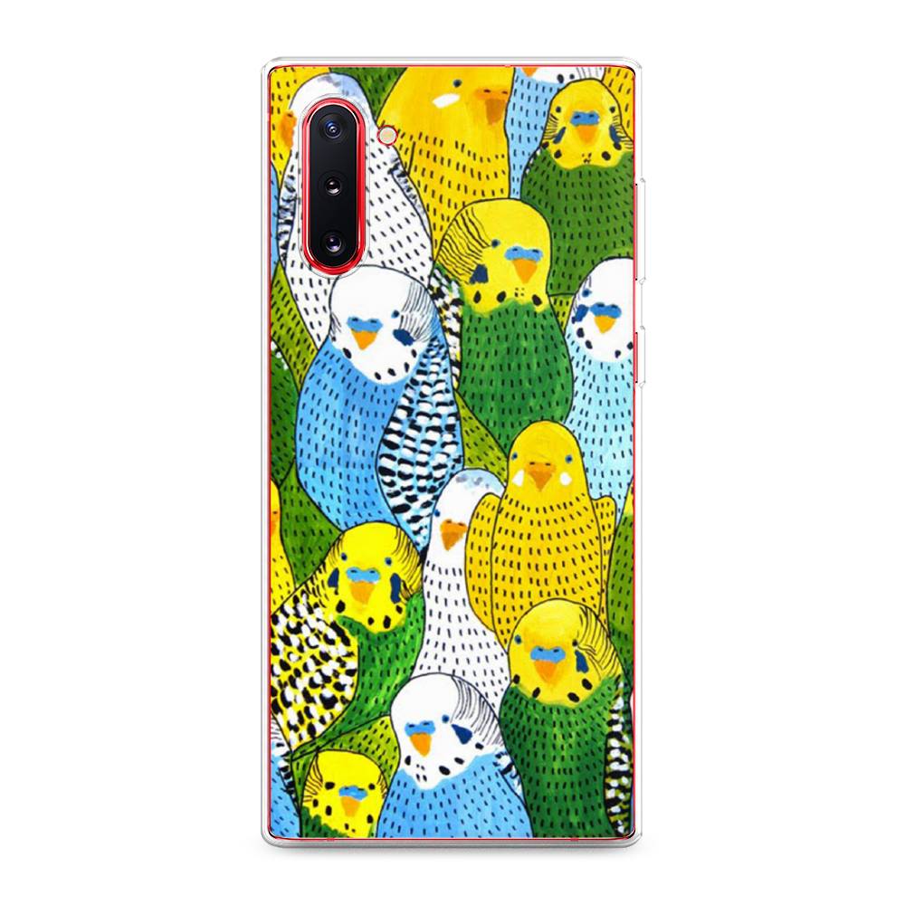 

Чехол Awog на Samsung Galaxy Note 10 "Попугаи", Разноцветный, 28650-1