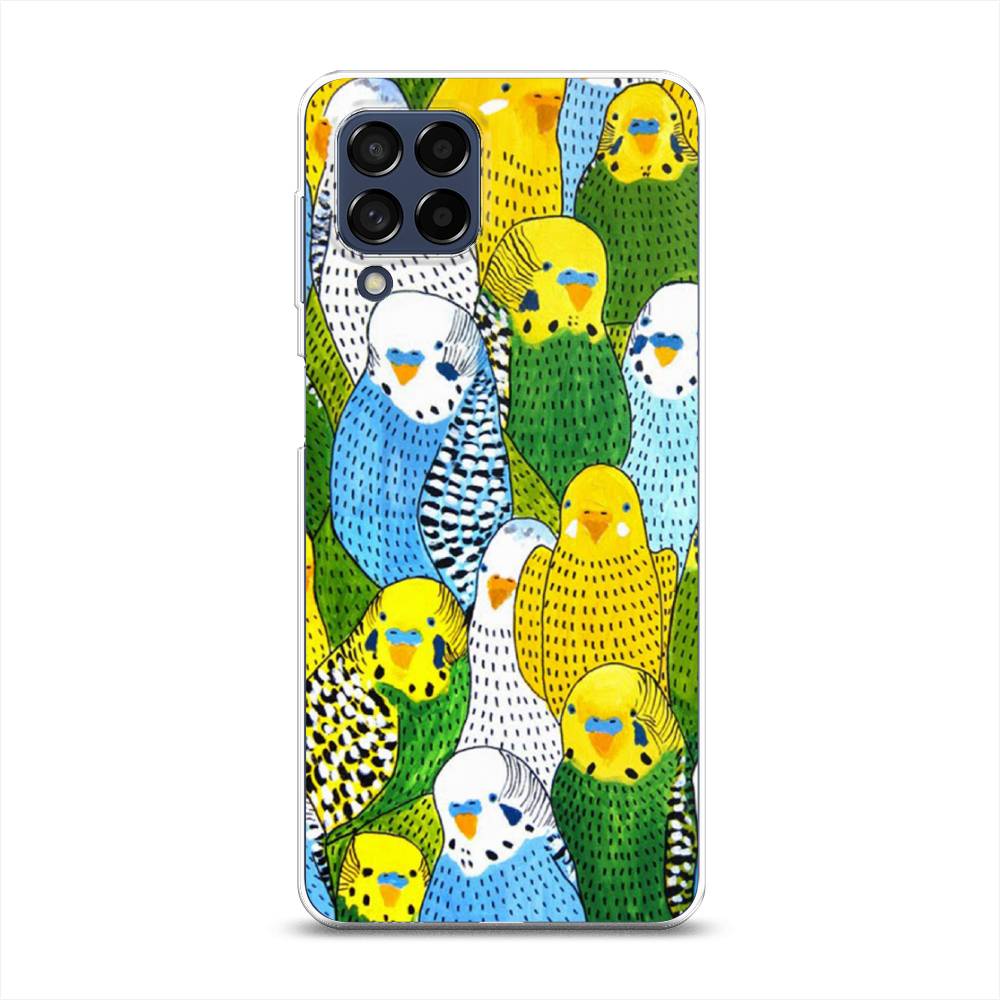 

Чехол Awog на Samsung Galaxy M53 / Самсунг M53 "Попугаи", Разноцветный, 2105850-1