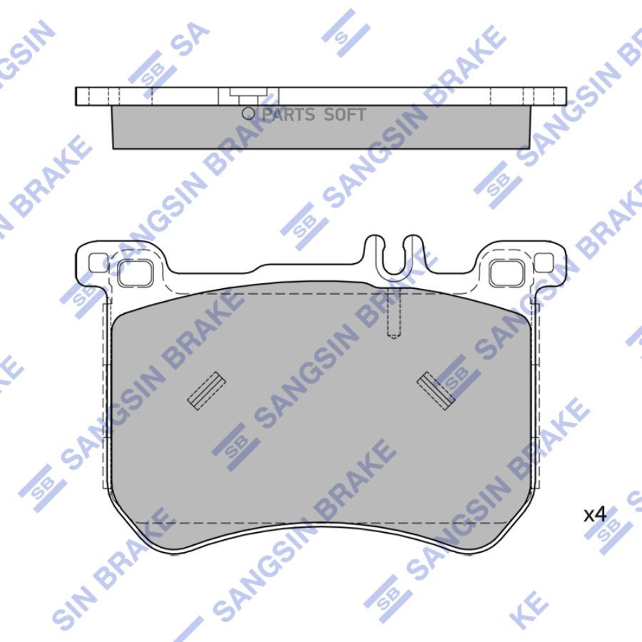 Тормозные колодки Sangsin brake sp1961 100047714832