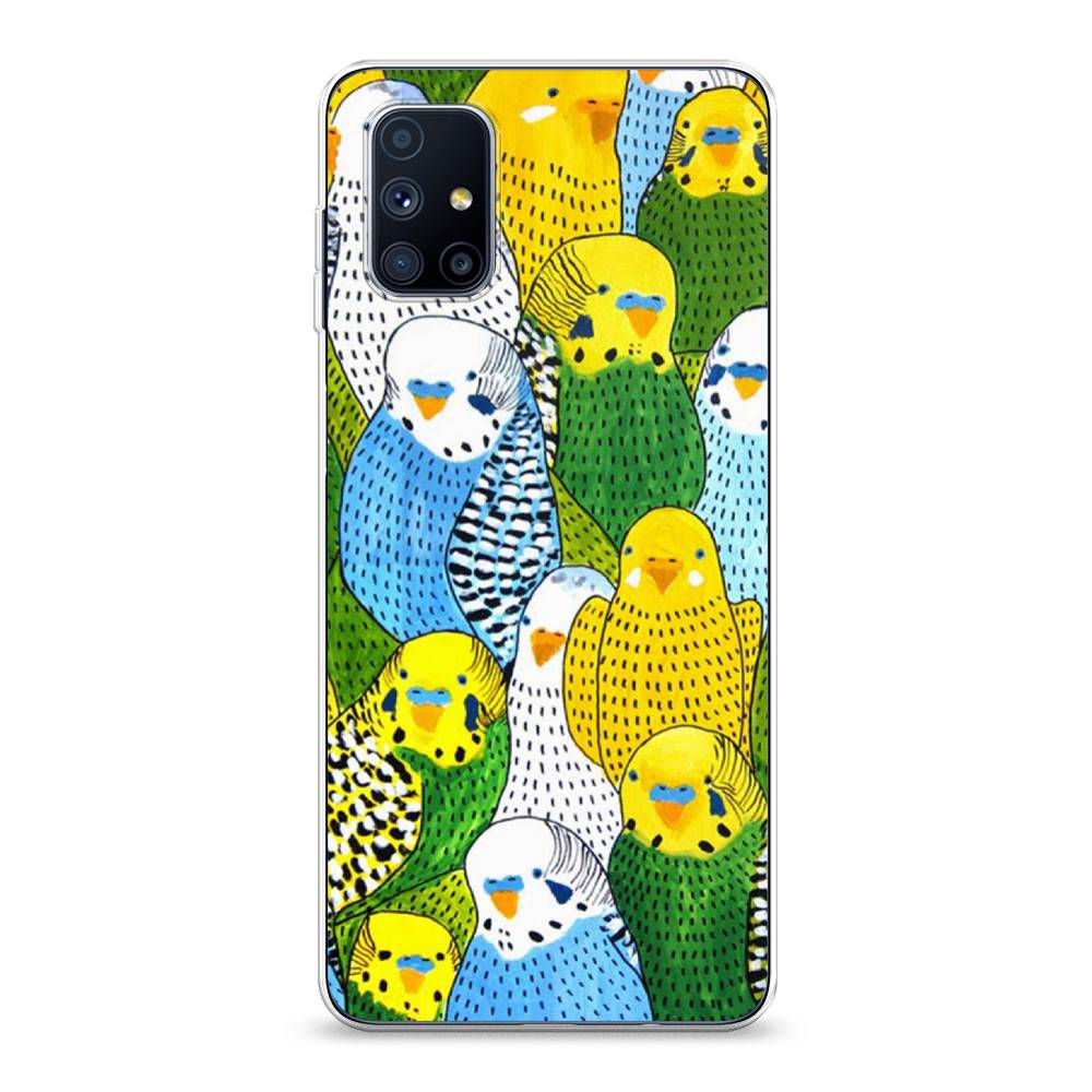

Чехол Awog на Samsung Galaxy M51 / Самсунг M51 "Попугаи", Разноцветный, 2101550-1