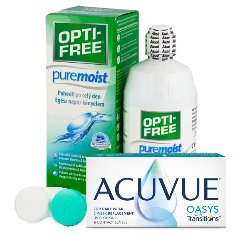 

Набор линзы Acuvue Oasys with transitions 6 линз R 8.4 -5,25 + Opti-Free Pure Moist 300, Oasys with transitions 6 линз + Opti-Free Pure Moist 300 мл