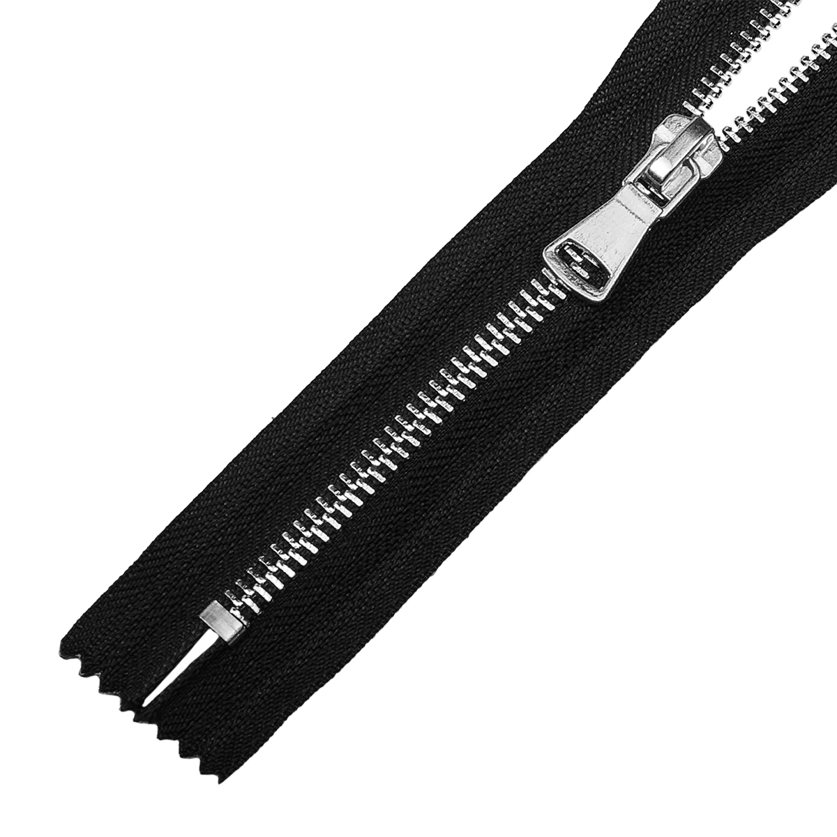 

Молния MaxZipper металл шлифованное звено 5 н/р 18 см никель 2шт, Серебристый;черный, Металл Т5