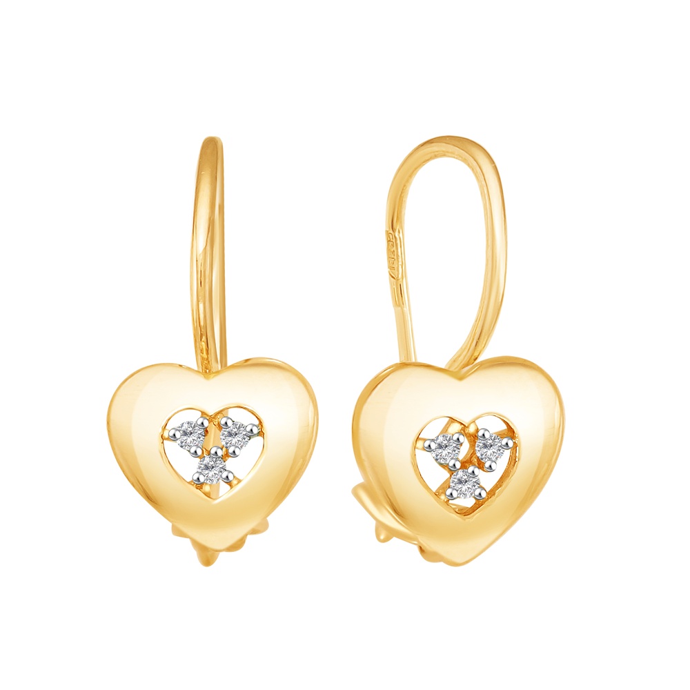 

Серьги из красного золота 585Gold 602001499, фианит, 602001499