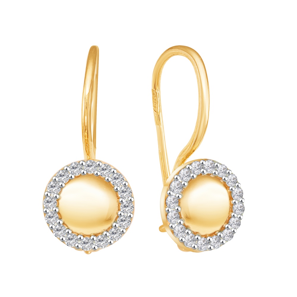 

Серьги из красного золота 585Gold 602001556, фианит, 602001556
