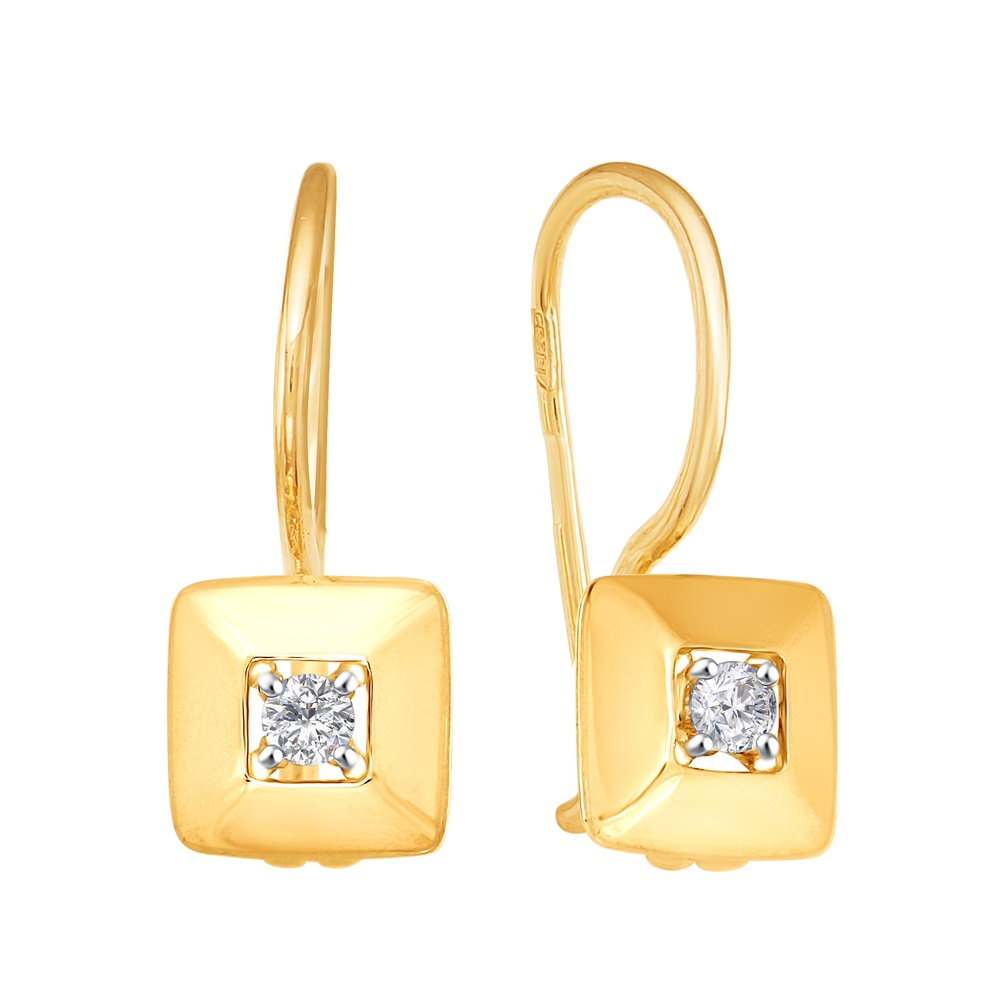 

Серьги из красного золота 585Gold 602001555, фианит, 602001555