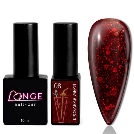 

Гель-лак LONGE nail-bar Кровавая Мэри №08