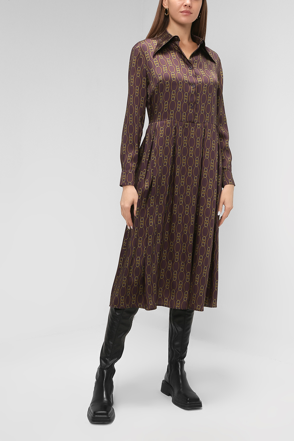 фото Платье женское paola ray pr220-3090-01 коричневое s