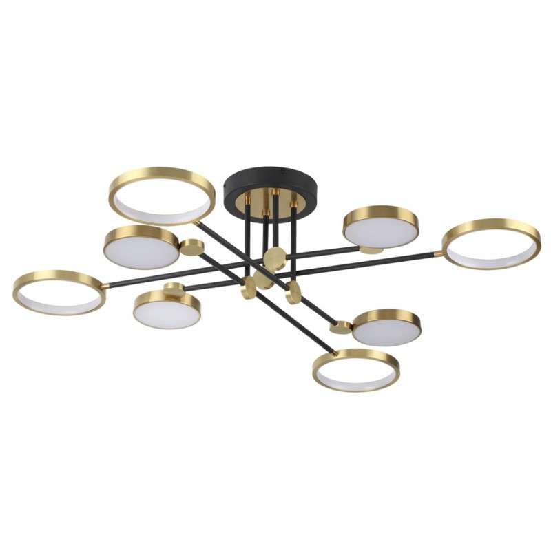 

LVK 1935/8 GD+BK люстра LED L130B130H26 112W double color 2800-6000K без ПУ, LVK 1935/8 GD+BK
