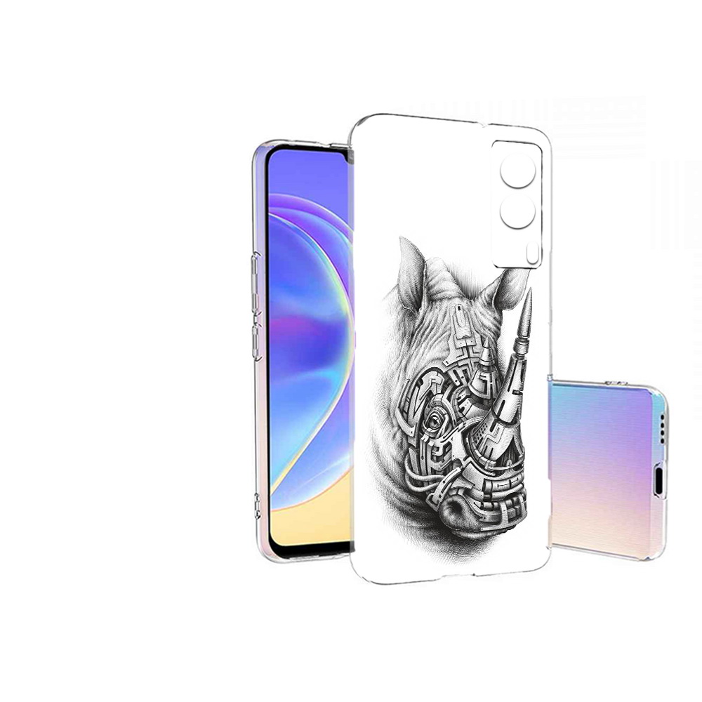 

Чехол MyPads Tocco для Vivo V21E стальной носорог (PT161736.380.620), Прозрачный, Tocco