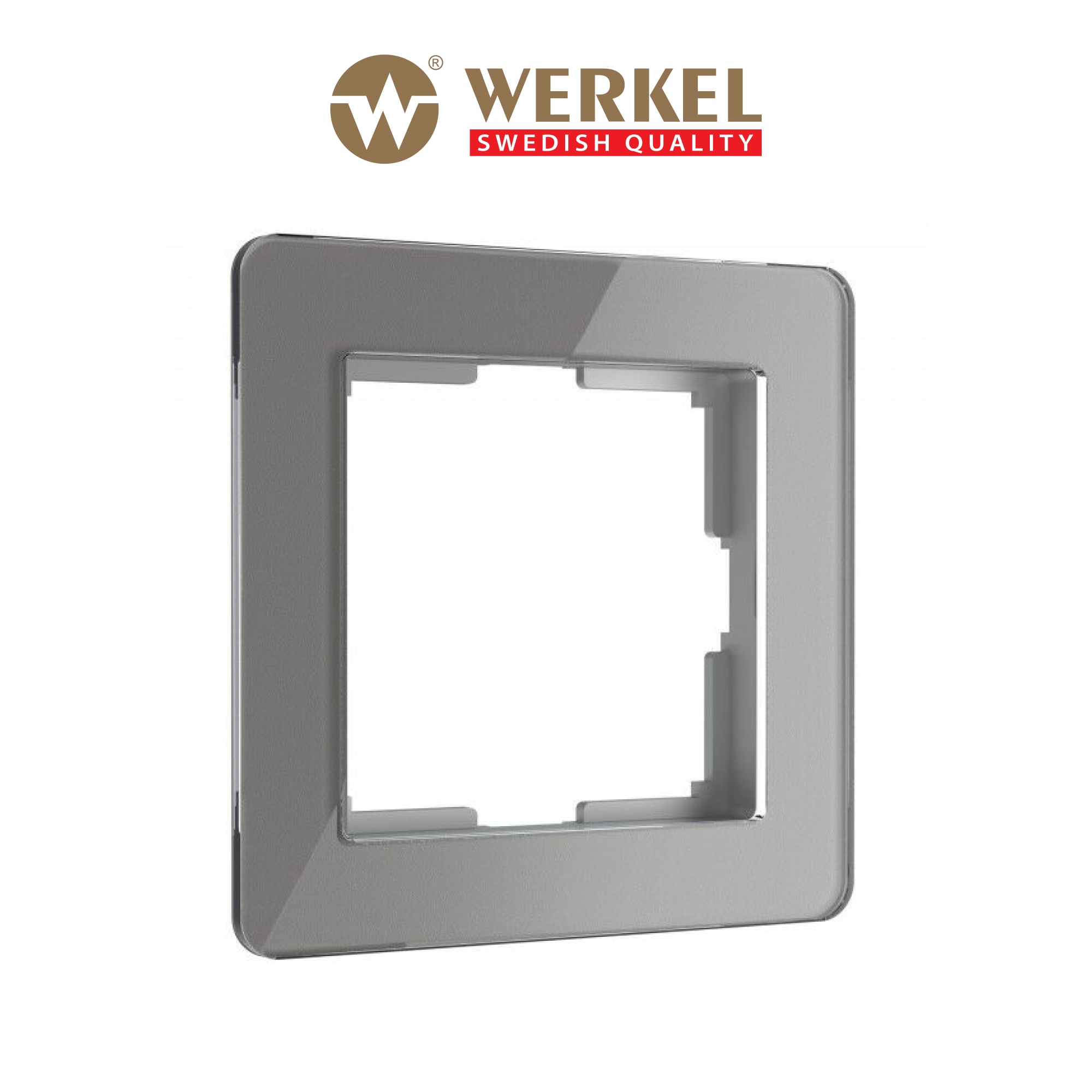 

Рамка для розетки / выключателя на 1 пост Werkel Acrylic W0012704 графит из акрила, Серый, Acrylic