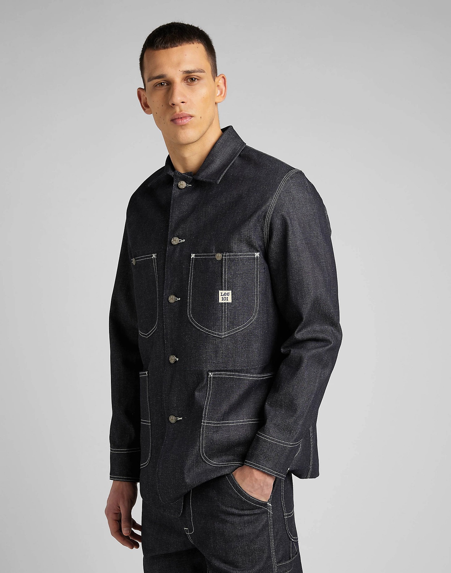 Джинсовая куртка мужская 101 LOCO JACKET DRY Lee черная S