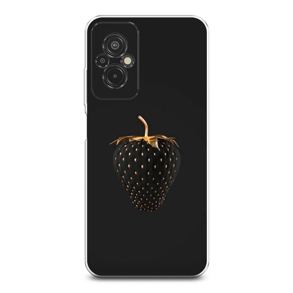 фото Чехол awog для xiaomi redmi 11 prime 4g "черно-золотая клубника"