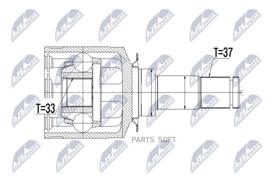 

ШРУС НАРУЖНЫЙ, MERCEDES ML W164 06- NTY npwme049