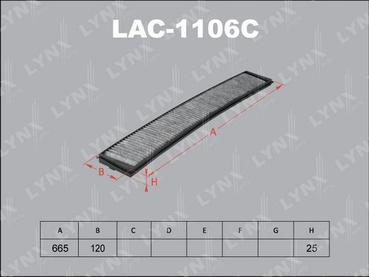 

Lac-1106C_Фильтр Салона Угольный Bmw 3 E46/X3 98> Lynxauto Lac1106C