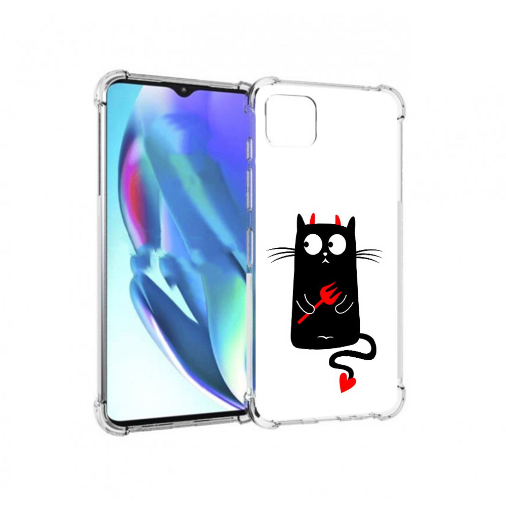 

Чехол MyPads Tocco для Motorola Moto G50 Кот демон (PT227066.350.97), Прозрачный, Tocco