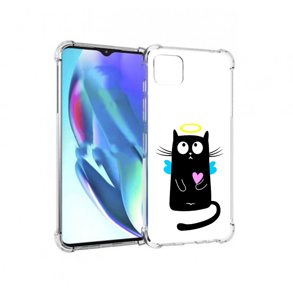 

Чехол MyPads Tocco для Motorola Moto G50 Кот ангелок (PT227066.350.96), Прозрачный, Tocco