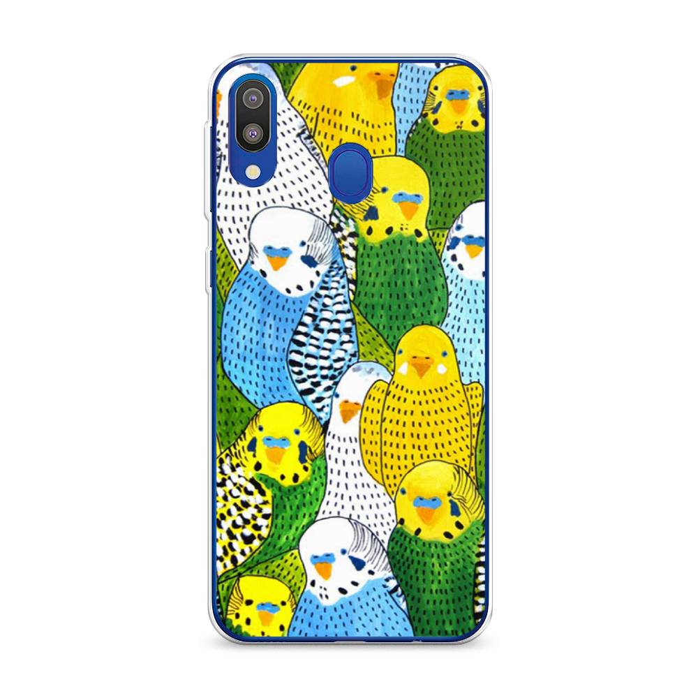 

Чехол Awog на Samsung Galaxy M20 "Попугаи", Разноцветный, 27450-1