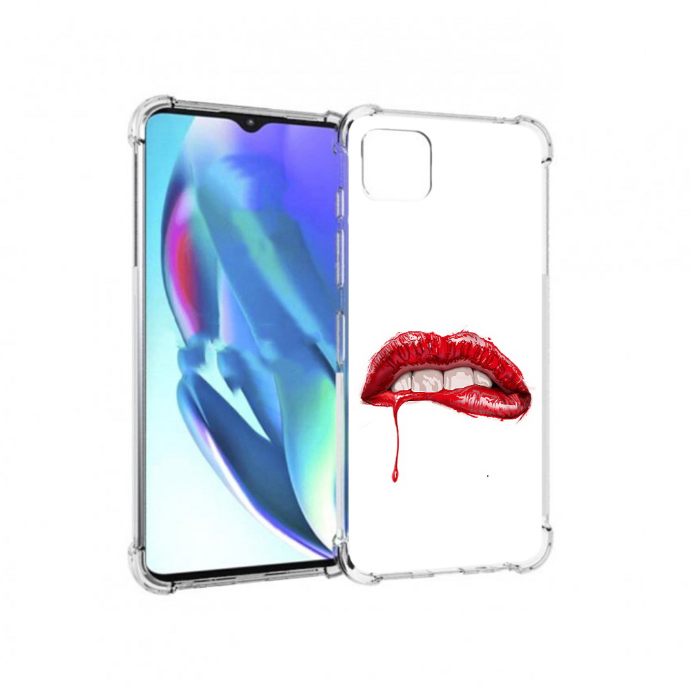 

Чехол MyPads Tocco для Motorola Moto G50 яркие красные губы (PT227066.350.706), Прозрачный, Tocco