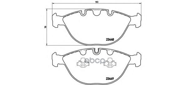 

Колодки тормозные дисковые передн, BMW: X5 4,4 i/4,6 is/4,8 is 00- BREMBO