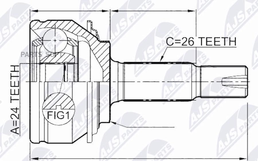 

Шрус наружный TOYOTA YARIS 1.4D-4D 05-, YARIS 1.33 10- NTY npzty065