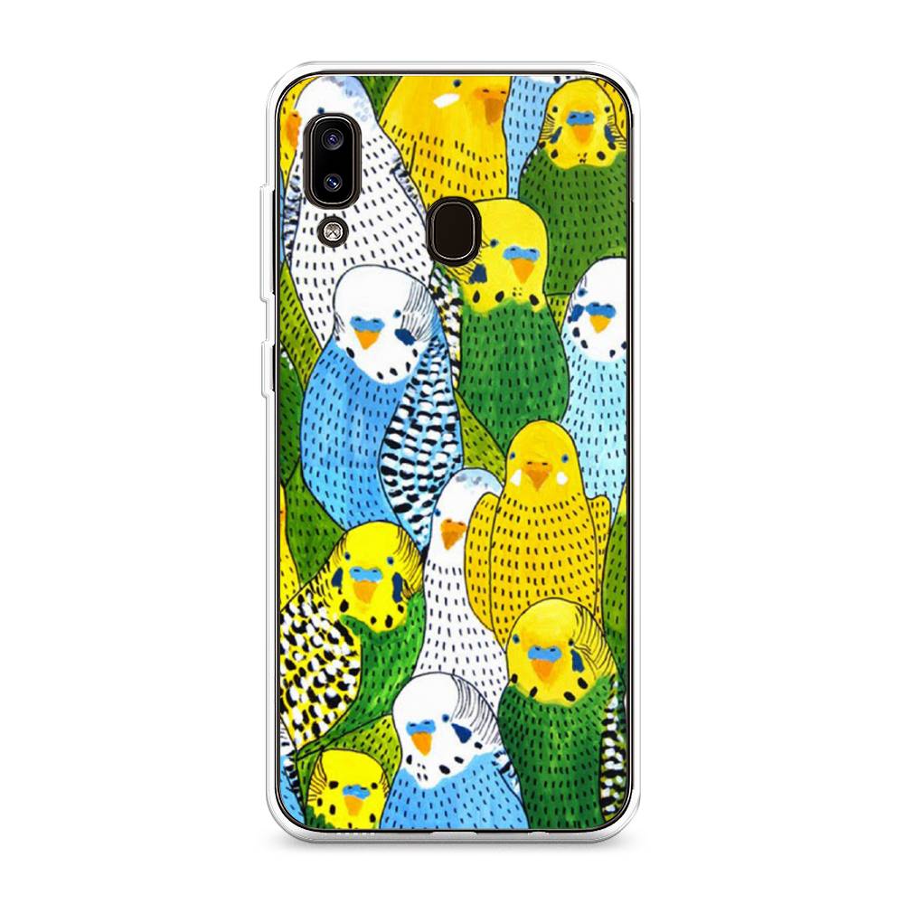 

Чехол Awog на Samsung Galaxy A20/A30 "Попугаи", Разноцветный, 27650-1