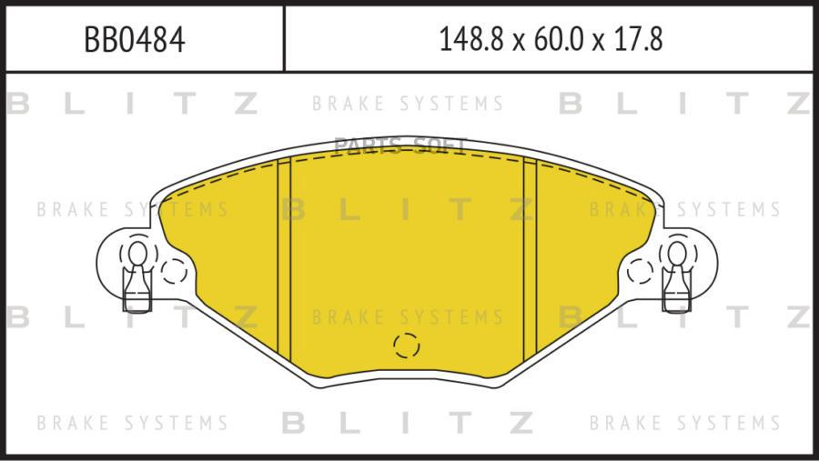 

Тормозные колодки BLITZ передние дисковые BB0484