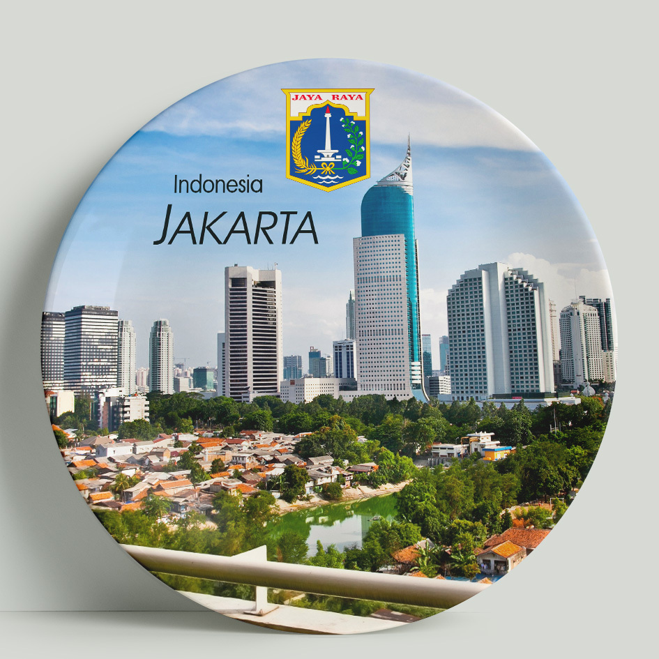 Декоративная тарелка WortekDesign Индонезия-Джакарта, 20 см